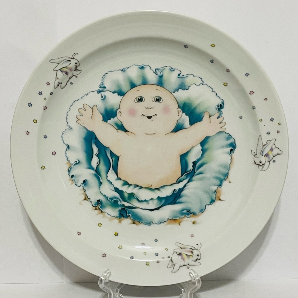 Vintage 1984 ROYAL WORCESTER Cabbage Patch Kids Dolls Plate Dish 8" Porcelain